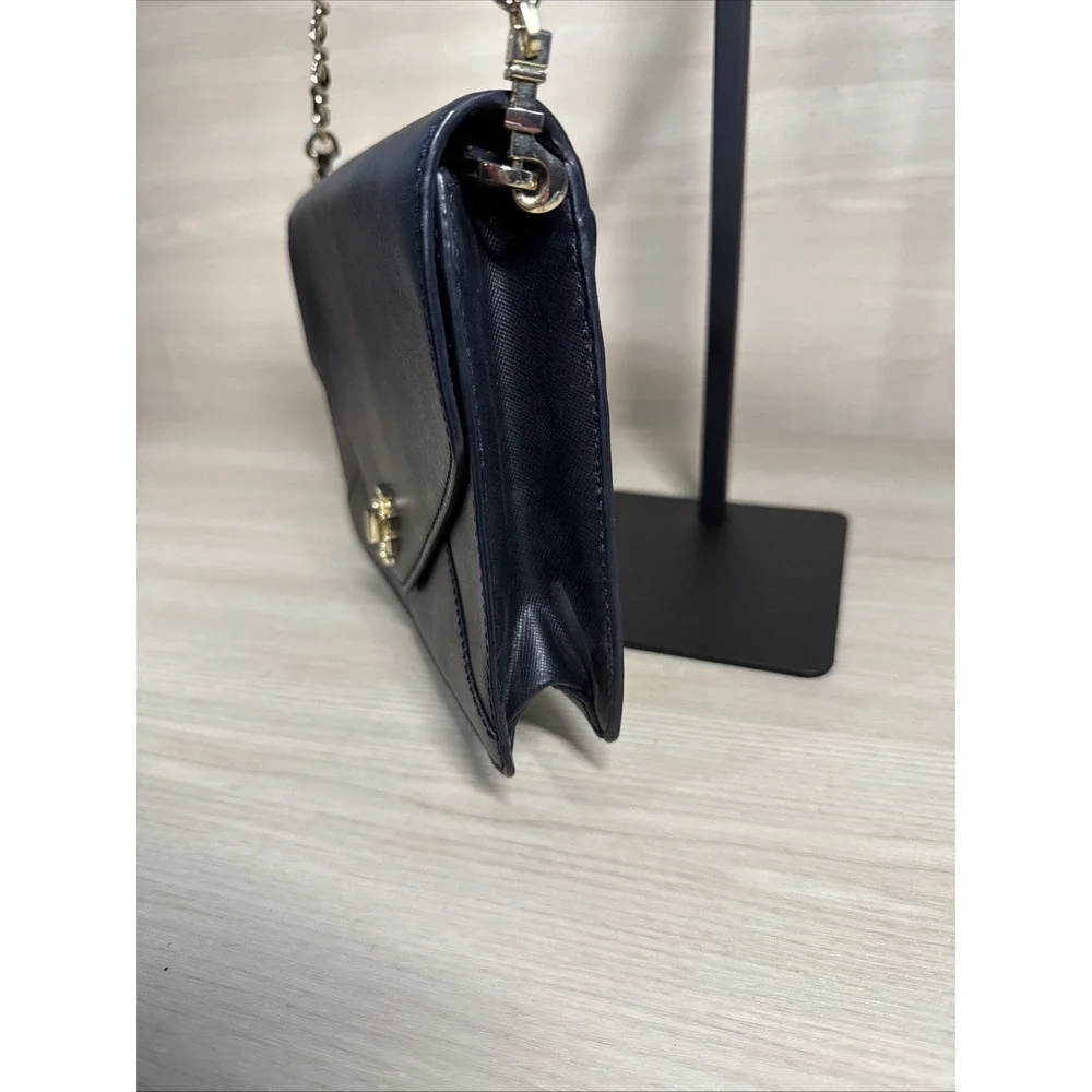 Tory Burch Kira Clutch Shoulder Envelope Cross Body‎ Purse Removable Gold Chain